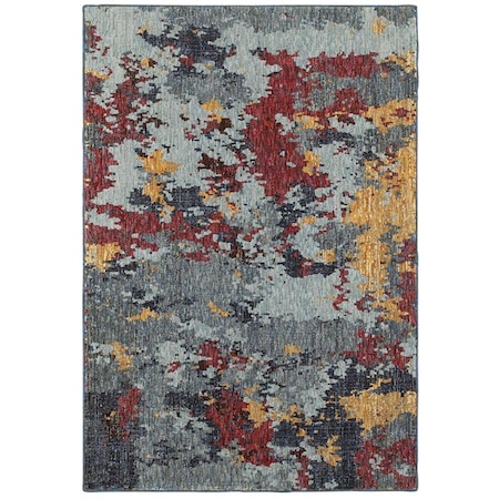 Oriental Weavers 2 X 8 Ft.3 In. Evolution Contemporary Area Rug, Blue E8036C067253ST